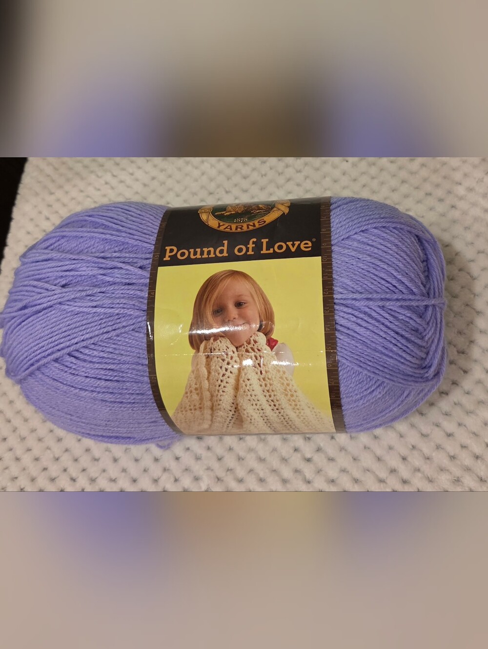 LION BRAND YARN POUND OF LOVE COLOR: LAVENDER, 1020 Yds